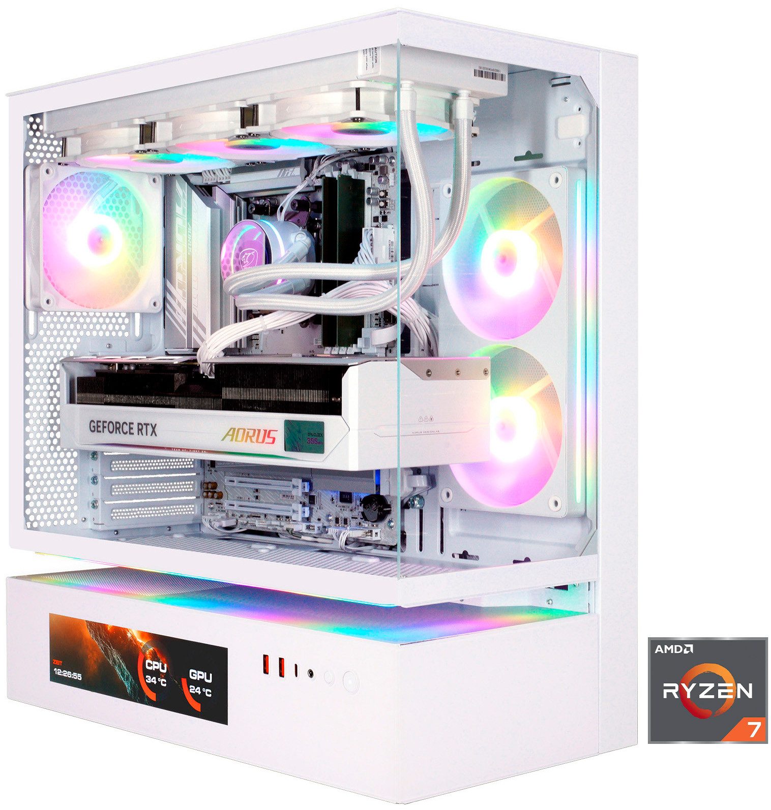Cougar CFV235 Vision Gaming-PC (AMD Ryzen 7 9850X3D, RTX 5090, 64 GB RAM, 2000 GB SSD, Wasserkühlung, Windows 11, DDR5 RAM, Wasserkühlung)