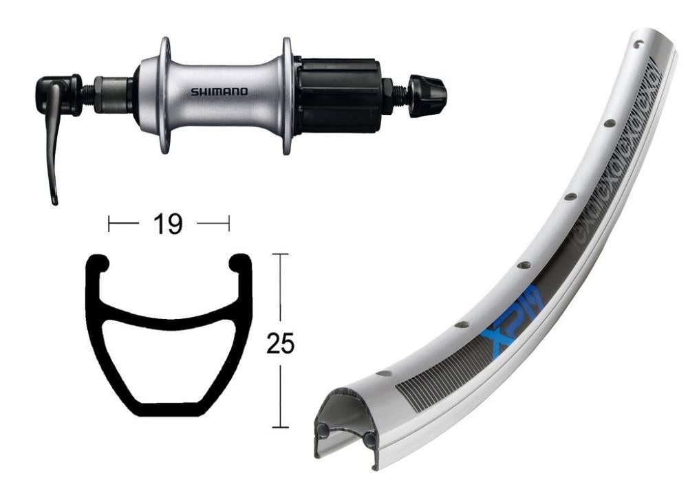 BikeParts Laufrad Bike-Parts Laufrad, Hinterrad 28x1.75 Zoll Acera T3000 8, 9, 10, 11-fach