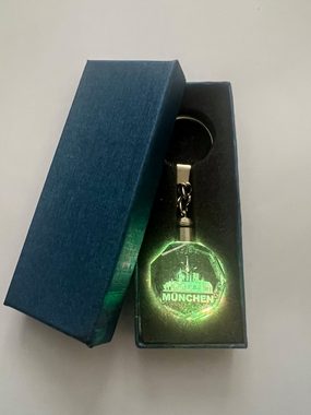 Stelby Schlüsselanhänger München Schlüsselanhänger LED Multicolor mit Geschenkbox