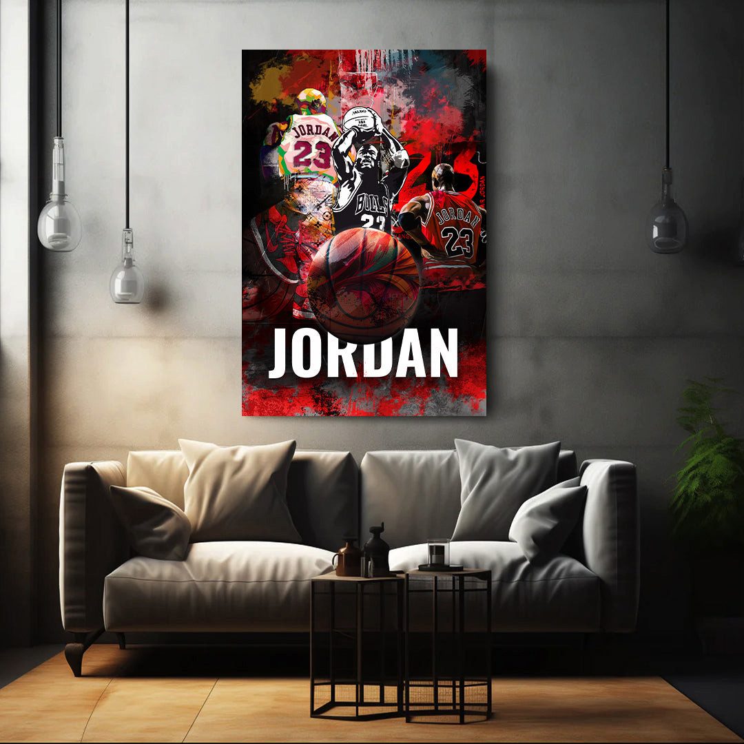 Artedinoi Leinwandbild Basketball Collage Sport Motivation Leinwandbild Wandbild XXL Deko, Basketball-Collage, Motivation