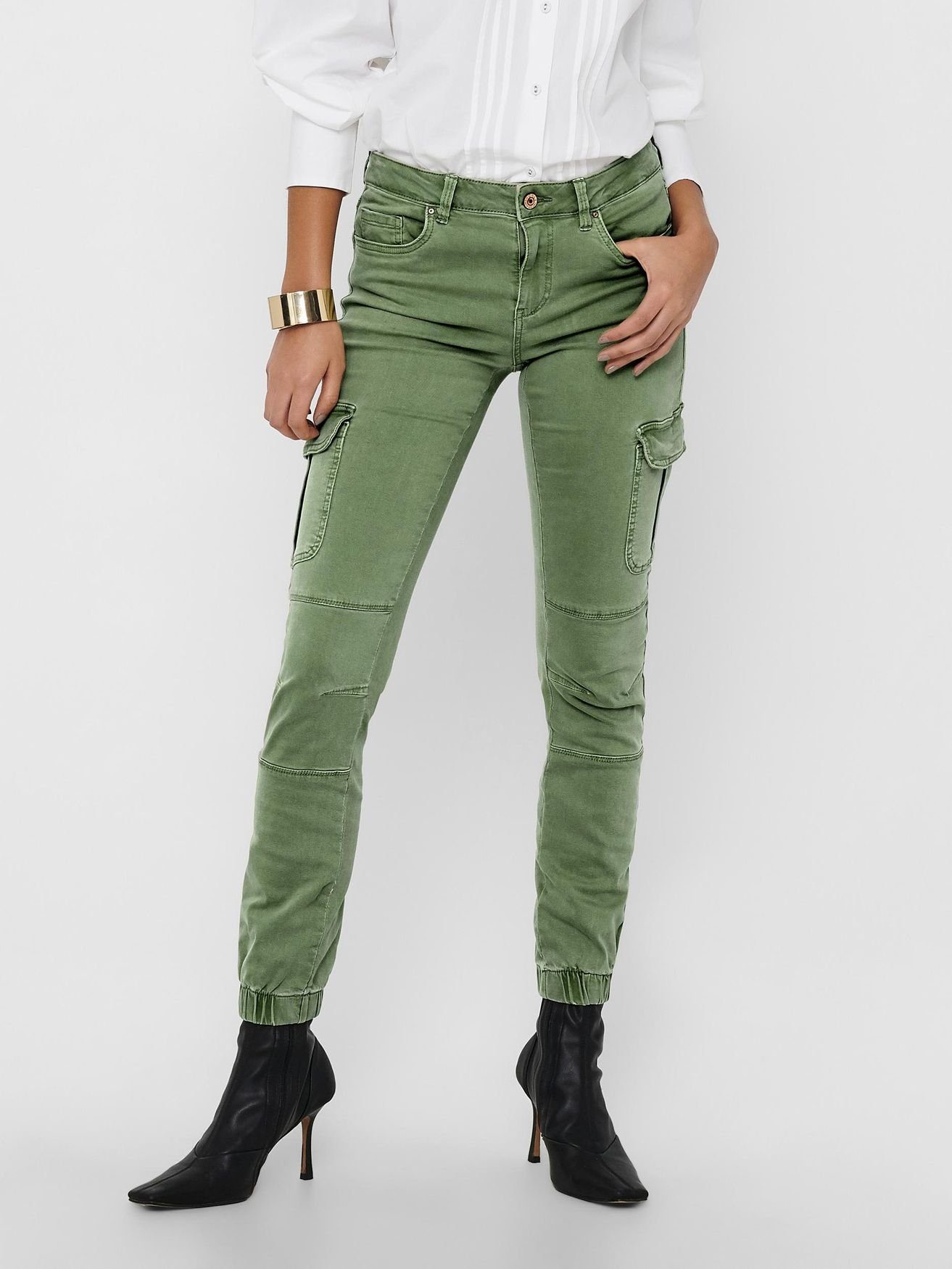 ONLY Slim-fit-Jeans »ONLMISSOURI REG ANK CARGO PNT NOOS - 15170889« 4676 in  Grün