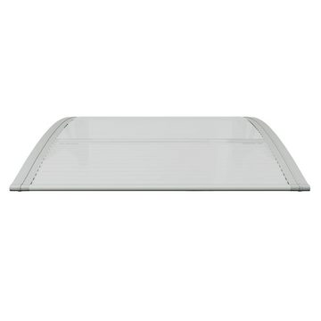 vidaXL Markise Türvordach Grau und Transparent 80x75 cm Polycarbonat