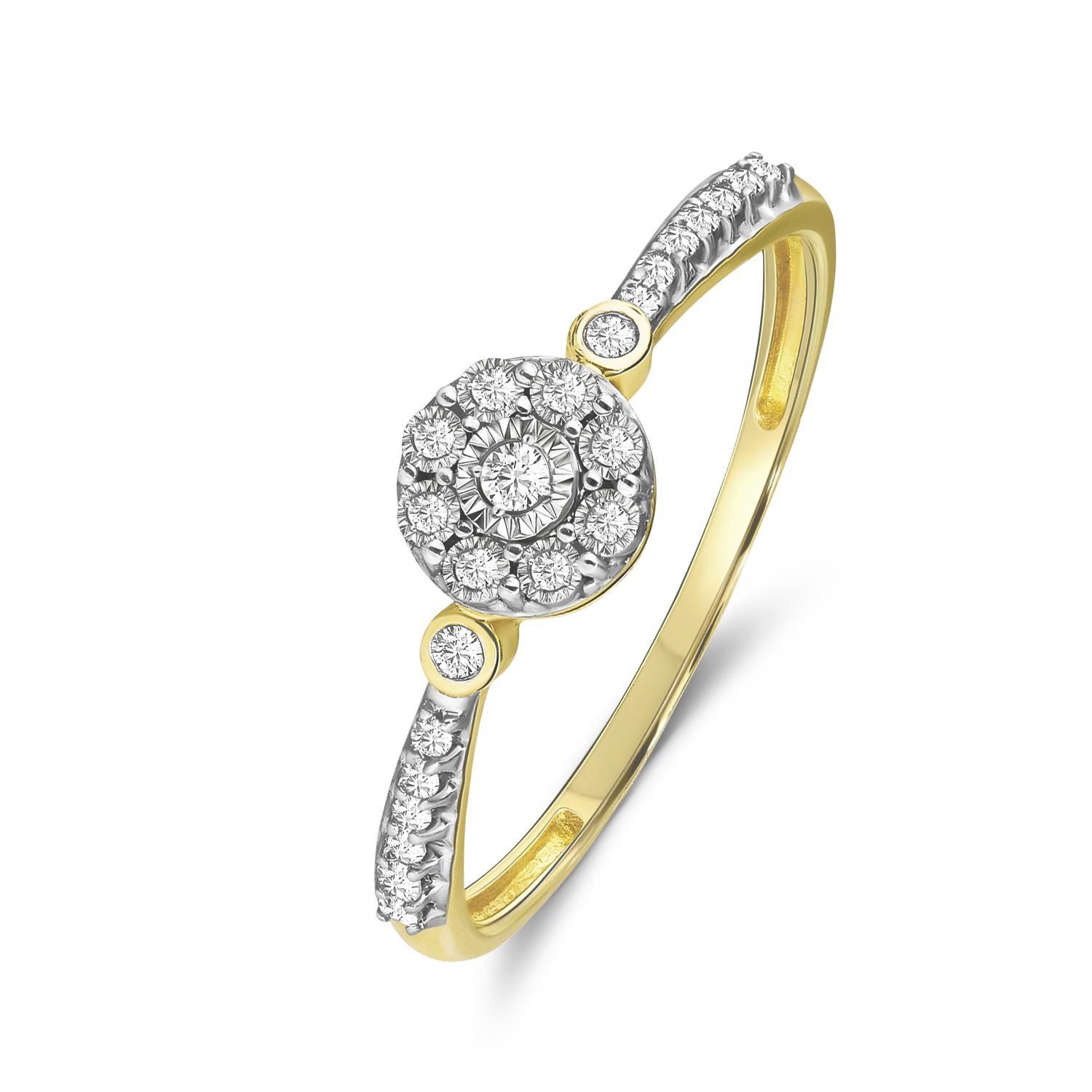 LUCARDI Fingerring Ring - 585 Gold - Gold - Diamant - Damen
