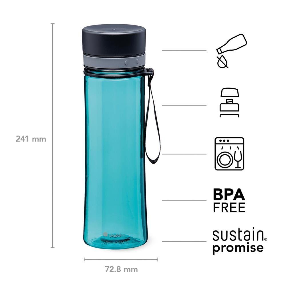 Schule 0,6 Blue Trinkflasche Sport, Wandern Liter, und aladdin auslaufsicher, für Aveo, BPA-frei, Aqua