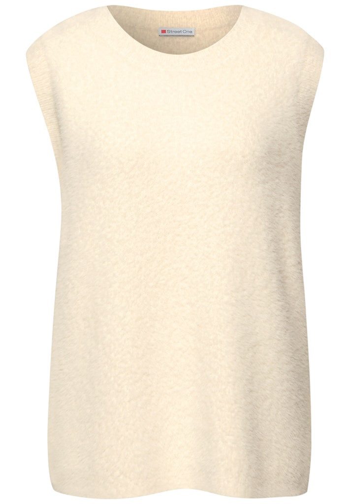 STREET ONE Wollpullover STREET ONE / Da.Strick / LTD QR_ fluffy sleeveless günstig online kaufen
