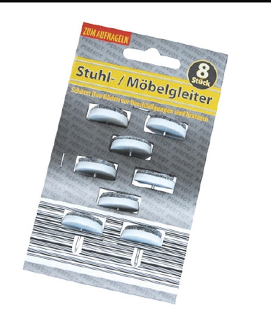 Filzgleiter Stuhlgleiter, 8er Set, (Set, 8 St), Stuhlgleiter Filzgleiter Möbelgleiter Gleiter mit Nage