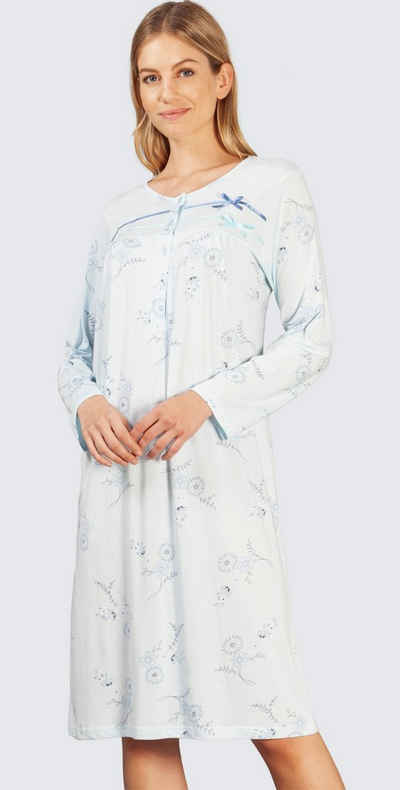 Hajo Nachthemd Damen Nachthemd (1-tlg) langer Arm