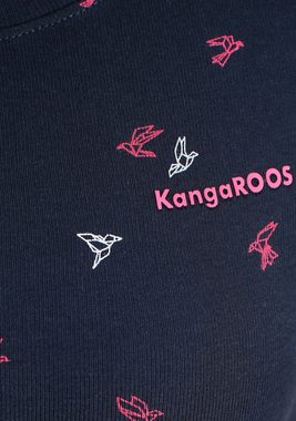 KangaROOS Kurzarmshirt mit trendigem Allover-Print
