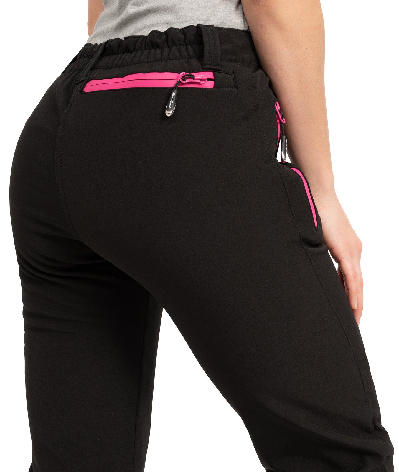 Softshellhose Schwarz Wanderhose Softshellhose Damen D-444 Rock Creek