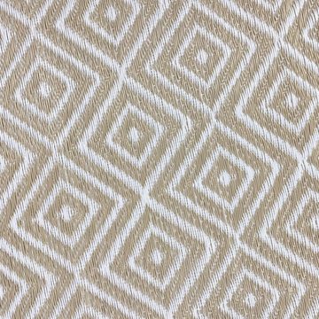 Outdoorteppich Kunststoff Outdoor-Teppich mit Rautenmuster in beige, Teppich-Traum, rechteckig