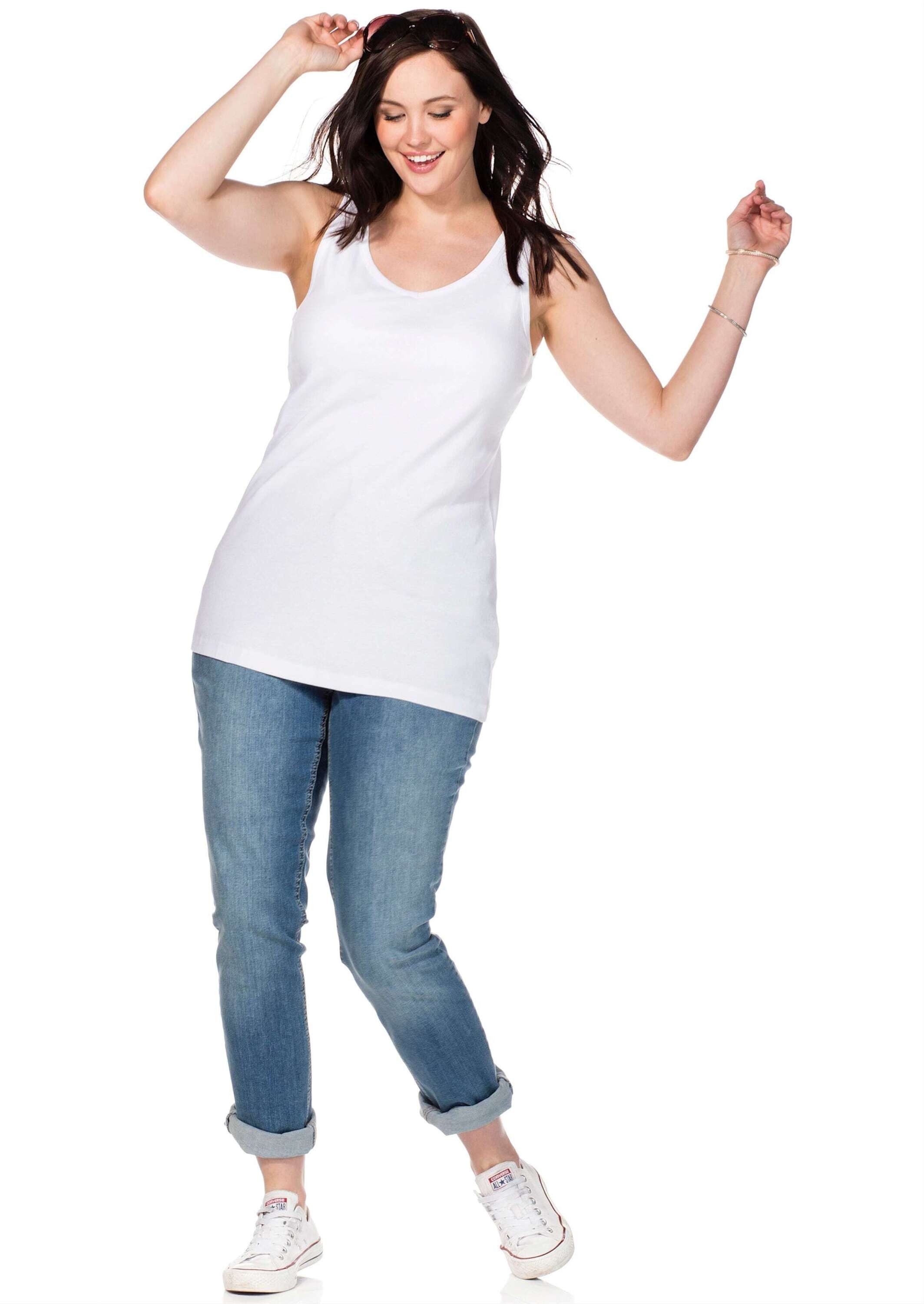 Sheego Shirttop Tanktop Ärmellos – Bild 3 von 5