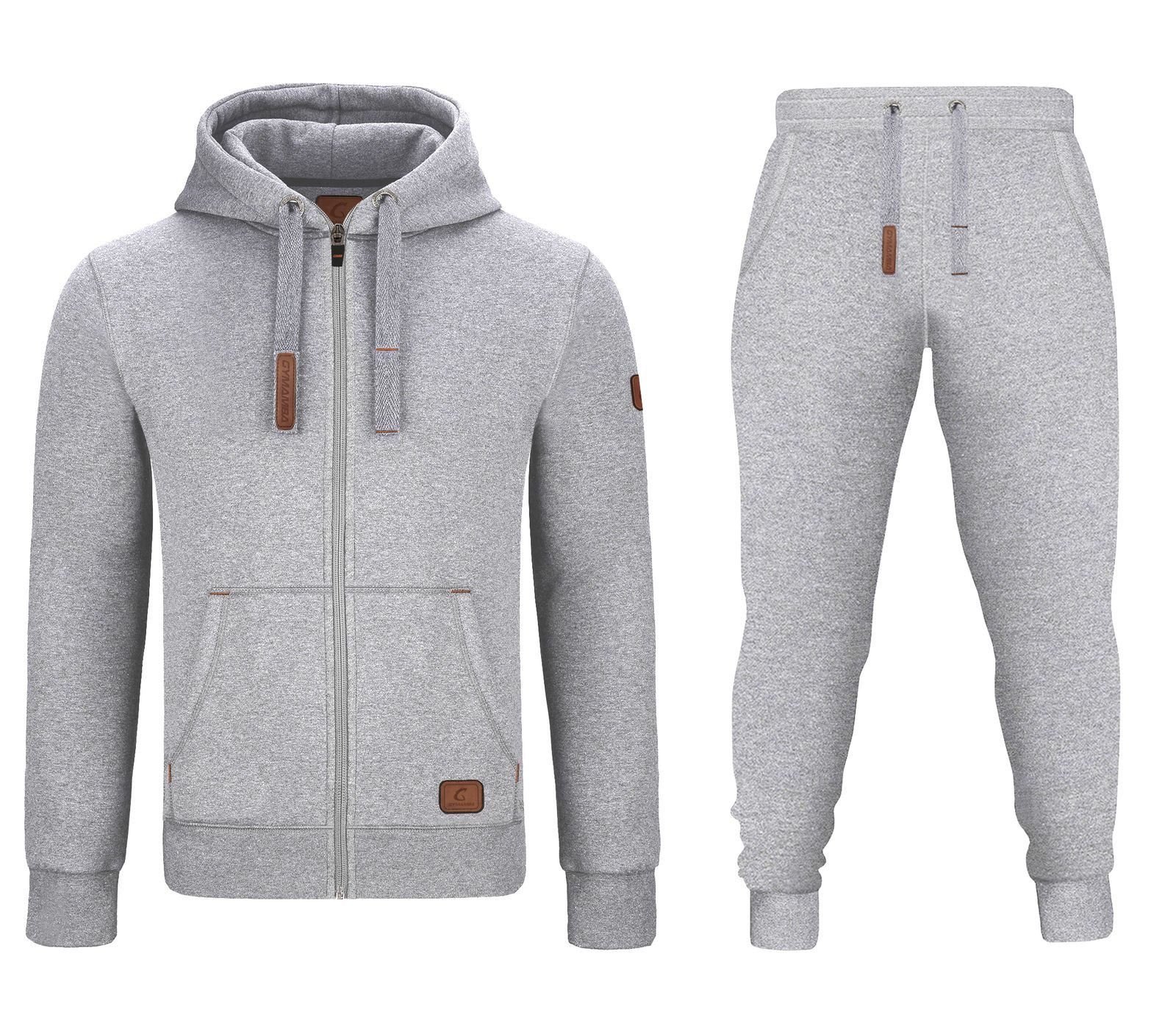 GYMAMBA Jogginganzug Herren leather hellgrau (2-tlg), günstig online kaufen