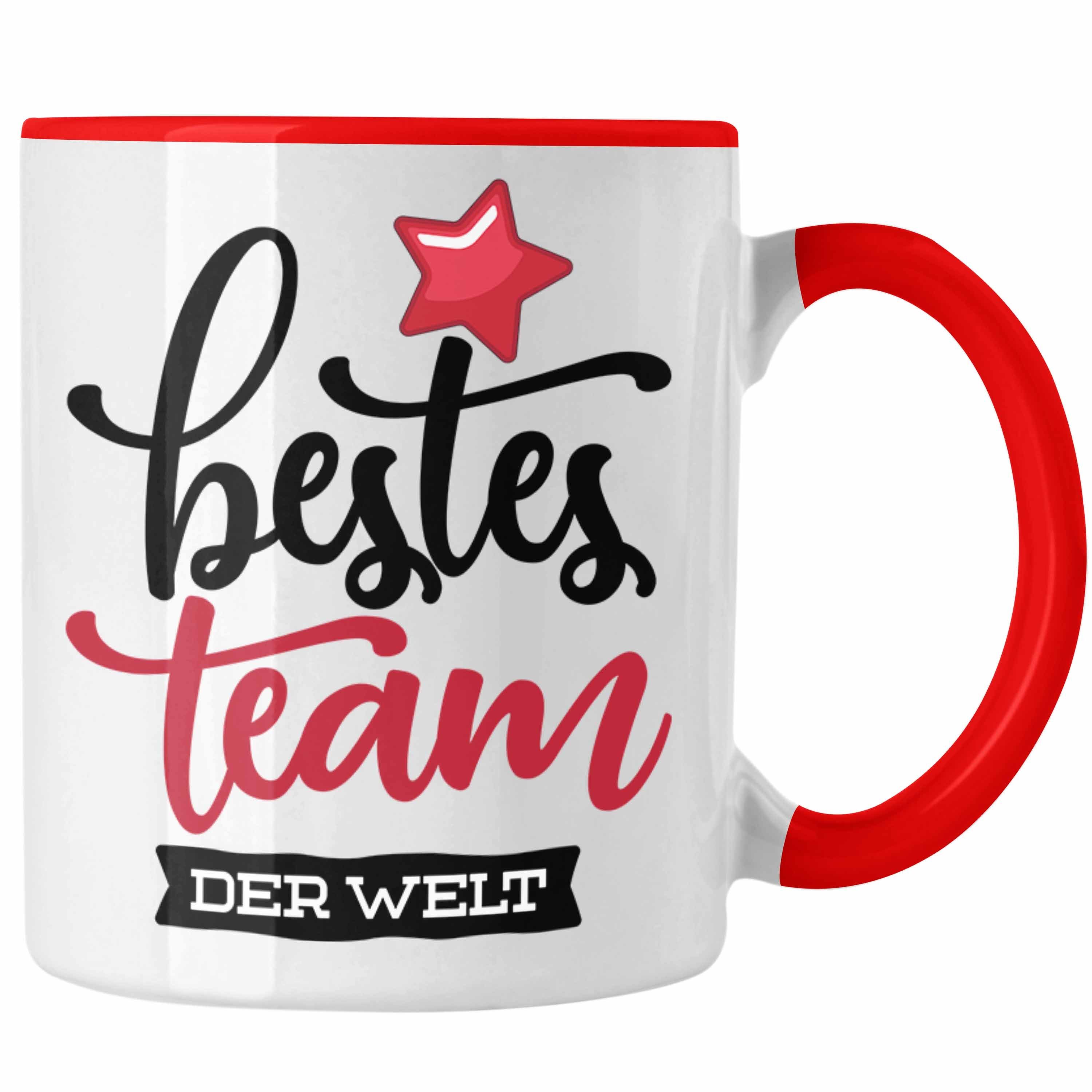 Trendation Tasse Team Kaffeetassen Geschenkidee für beste Team der Welt Rot