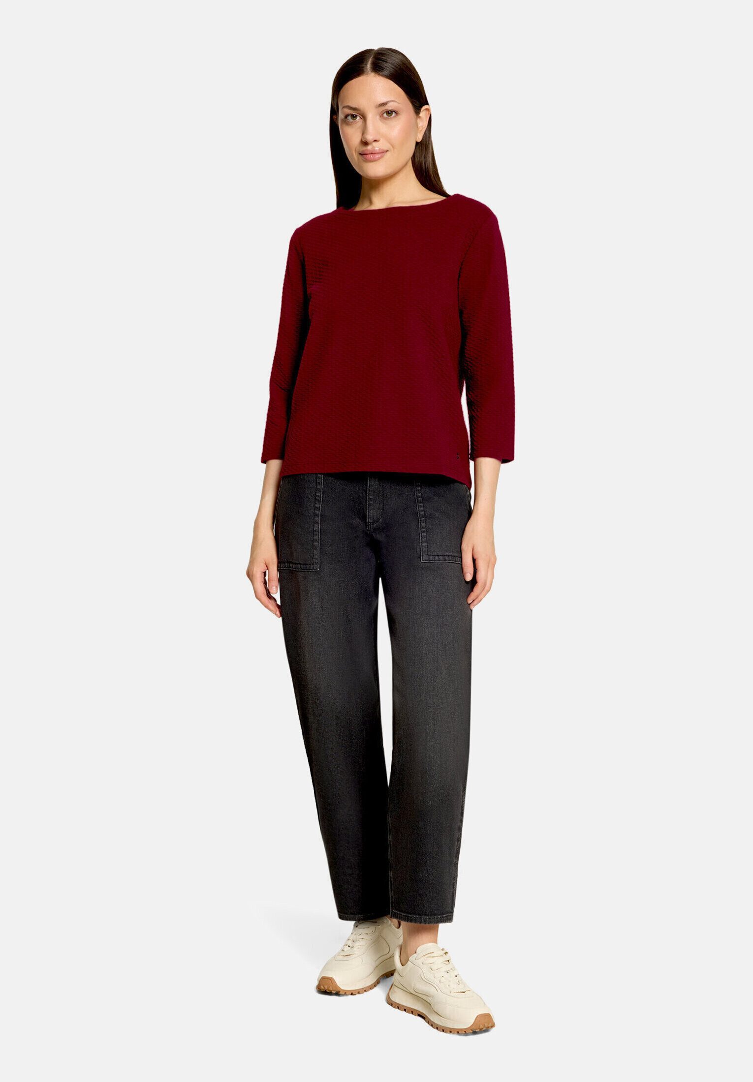 Betty&Co 3/4-Arm-Shirt Damen mit Struktur (1-tlg)