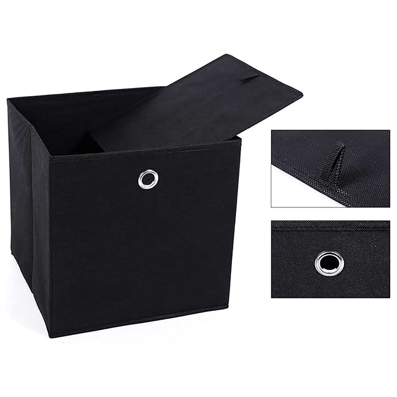 OKWISH Aufbewahrungsbox 2 Stück Ordnungsboxen Aufbewahrung Одежда и товары для бокса Aufbewahrungskorb Faltbar (Spielzeugkorb mit Ösen Wickeltisch Organizer 30x30x30 cm aus Stoff, 2 St., Ящики для хранения Spielzeugkiste Kleideraufbewahrung Ablagekörbe), für Schubladen Bücher Kleidung Spielzeug Kosmetik Bad Schreibwaren usw