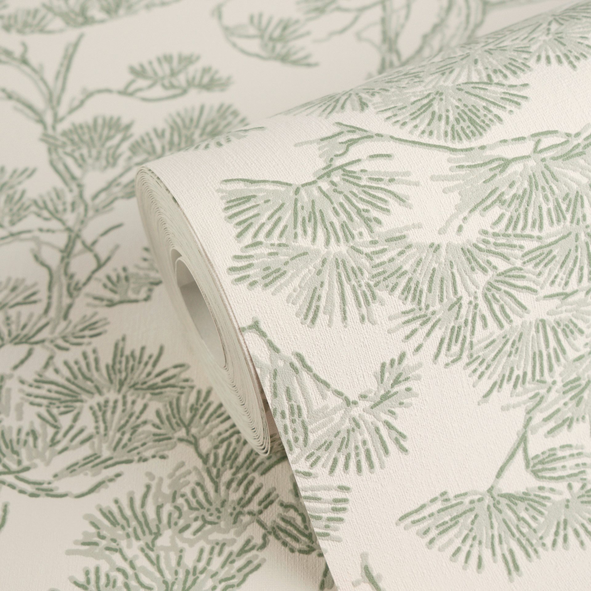 living walls Vliestapete Vibes & Styles Lin – Zen Branches Vliestapete, leicht strukturiert, floral, (1 St), inspiriertes Baumdesign mit feinen Linien und dezenter Struktur