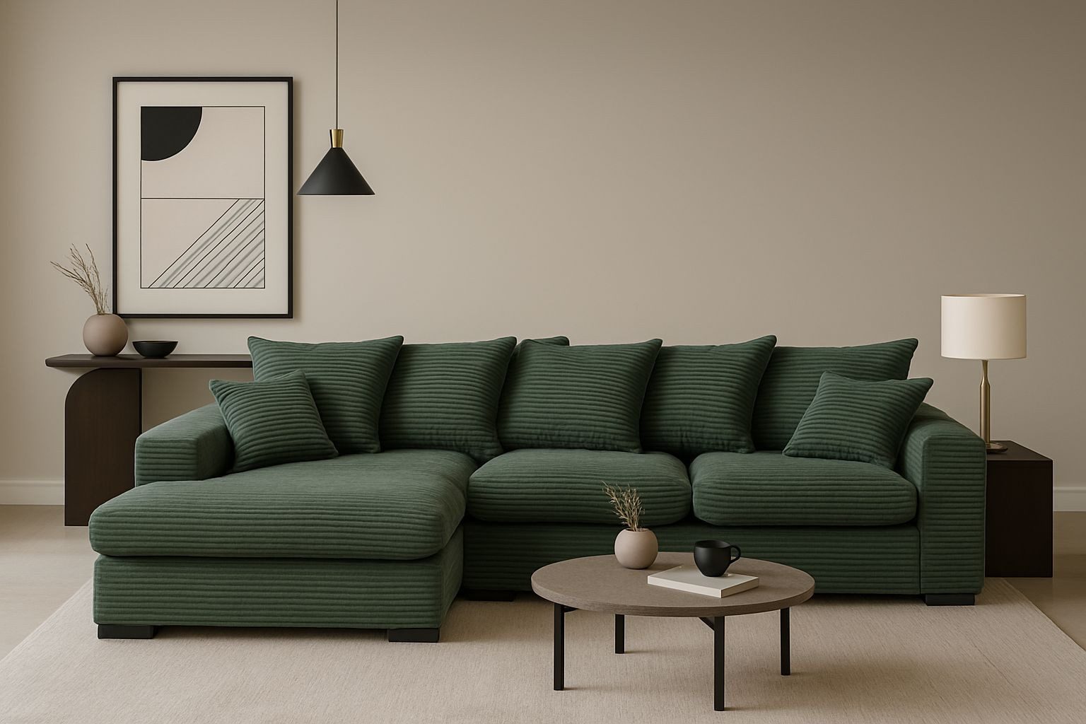 Kaiser Möbel Ecksofa Sofa L-form, Couch L-form Gabon stoff Zoom Ottomane