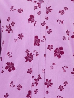 zeitlos Schlafanzug Pyjama Set Thermo - Pinke Blüten