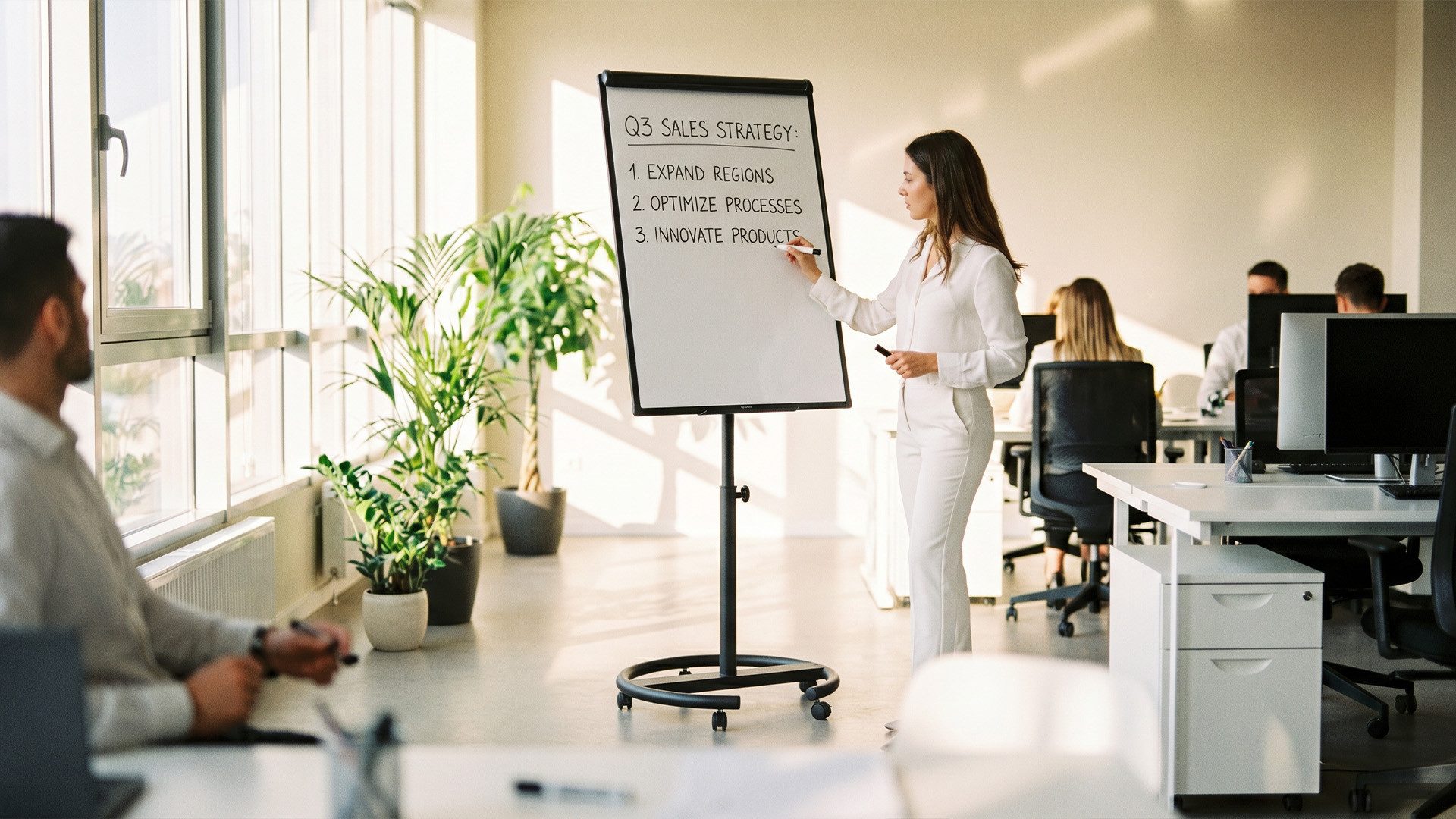 ALLboards Magnettafel Mobiles magnetisches Whiteboard-Flipchart 100×70 cm