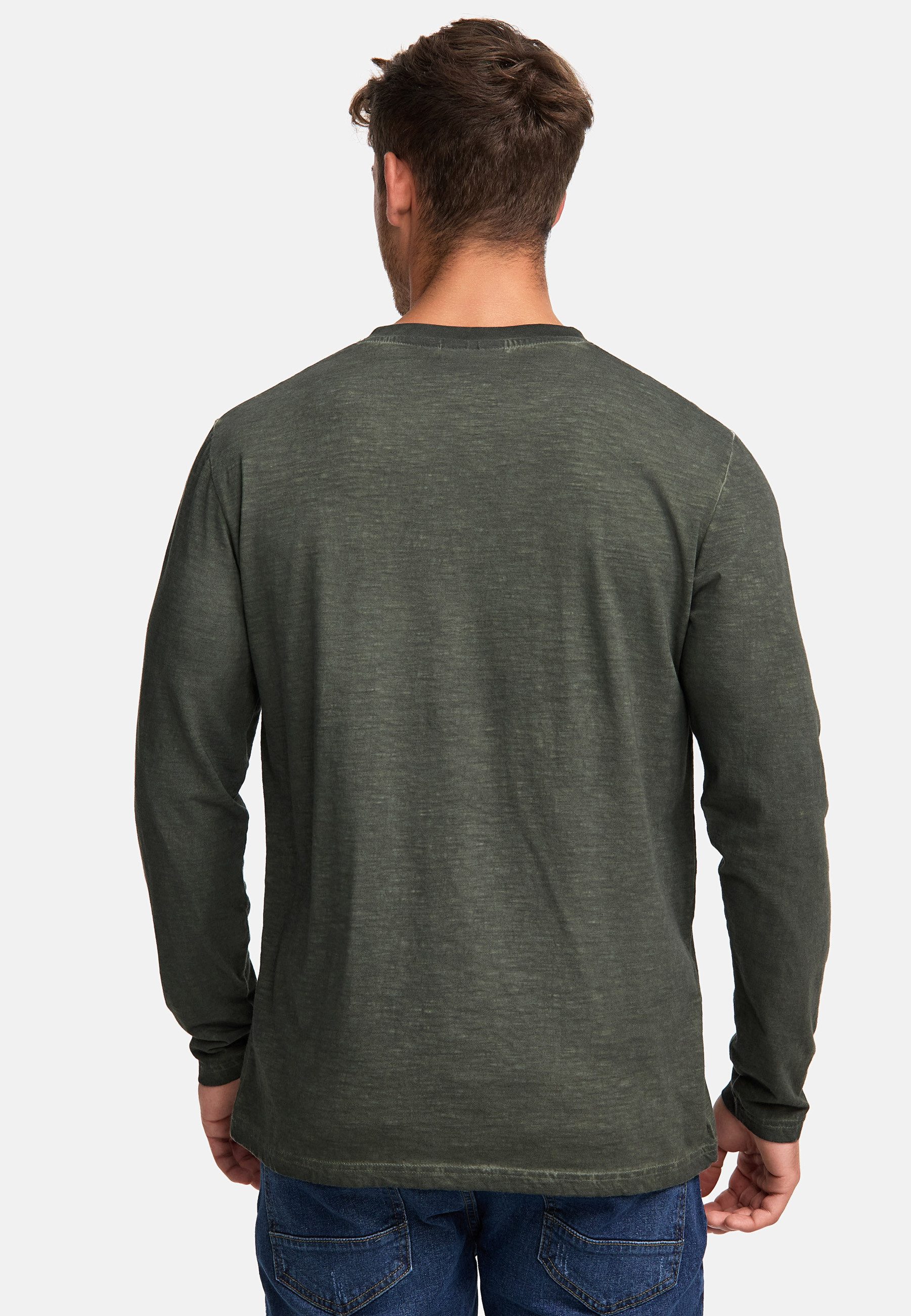 Indicode Langarmshirt Herren INKilsone Shirt Langarm Herrenshirt lässiges Longsleeve mit modischer Knopfleiste