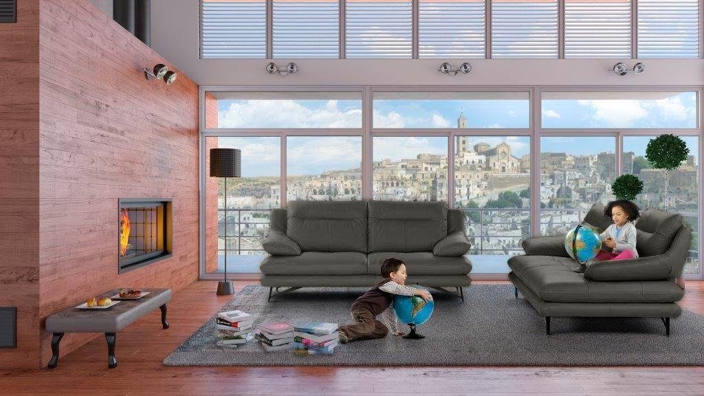 CALIA ITALIA 3-Sitzer Cezanne, italienisches Design trifft erstklassigen Sitzkomfort, Leder, Edles Designsofa in besonders langlebigen & pflegeleichten Lederarten