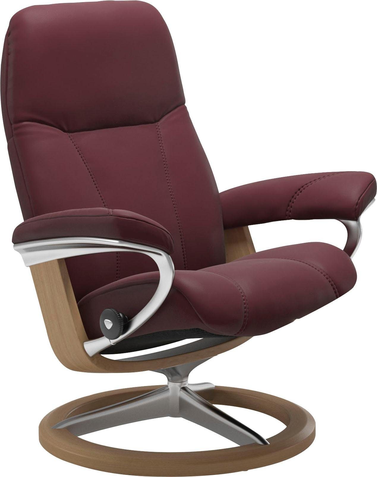 mit Gestell Eiche Signature Relaxsessel Größe Stressless® Consul, M, Base,