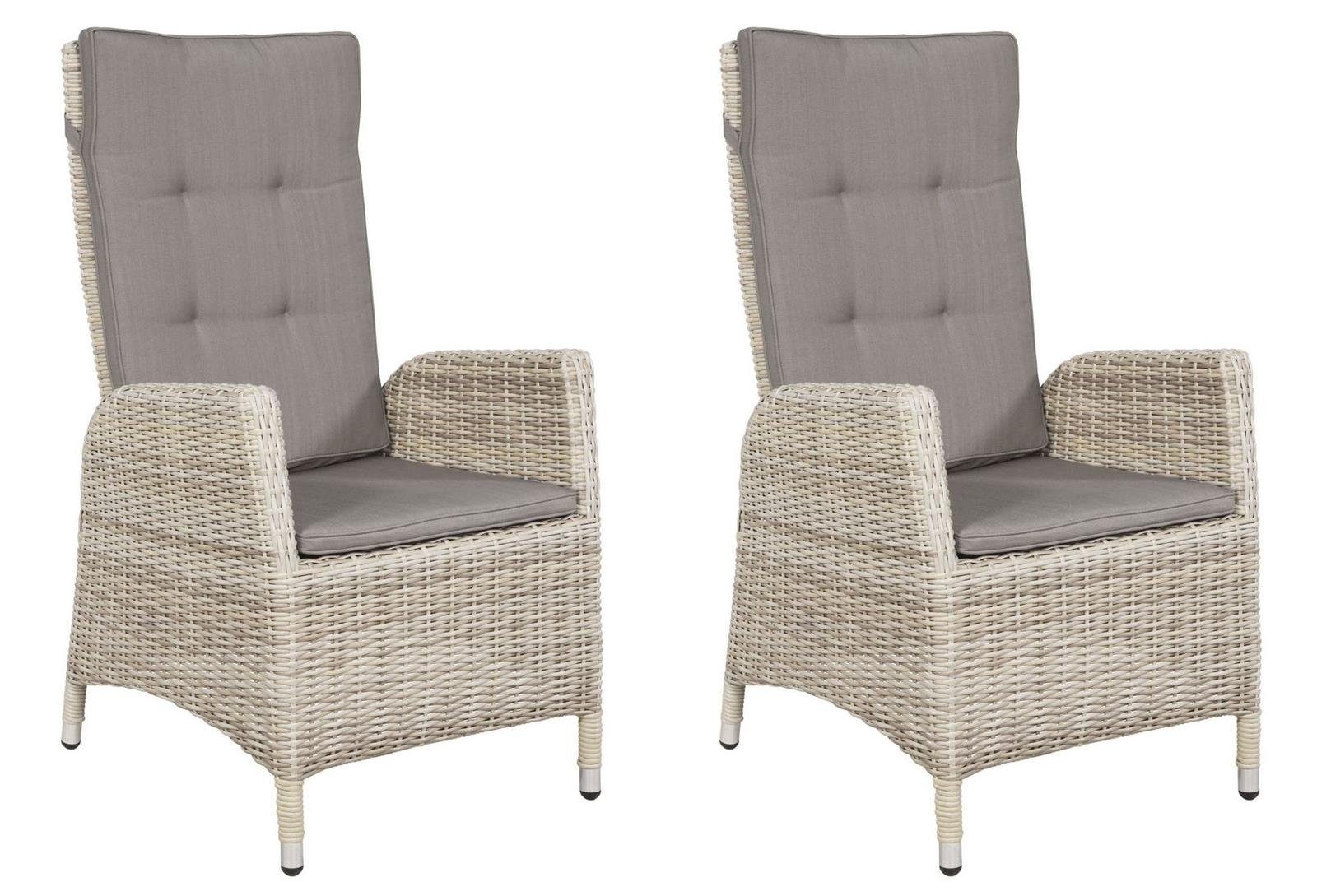 Lesli Living Gartenstuhl Lesli Living Diningsessel im 2er-Set "Soho 2.0 Beach" natur-beige meli