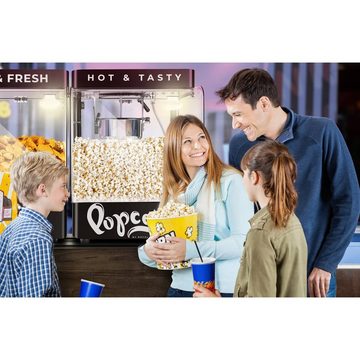 Royal Catering Popcornmaschine Popcornmaschine Popcornmaker Profi-Popcornautomat 18 l/h 1.2 l schwarz