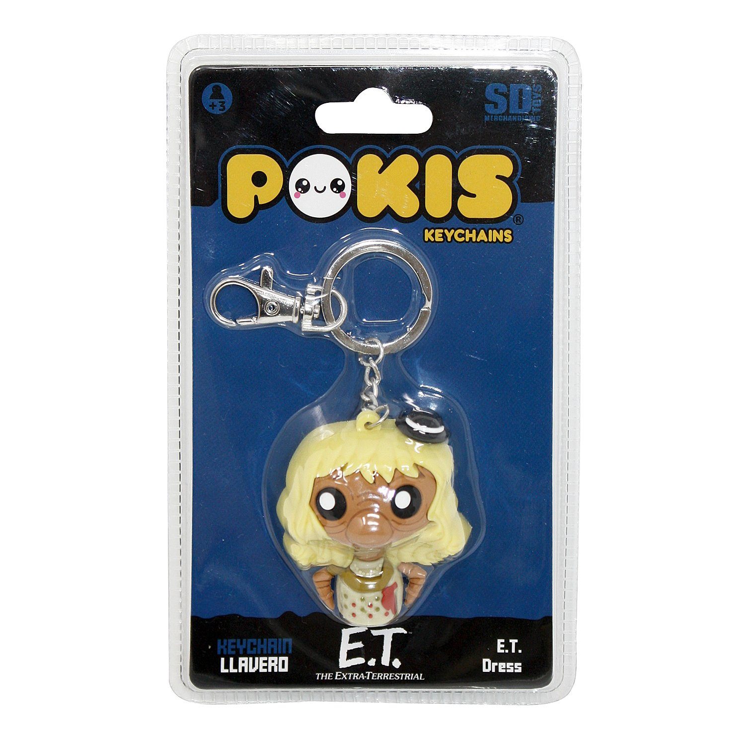 E.T. mit Schlüsselanhänger SD Toys Pokis-Figur Schlüsselanhänger Perücke