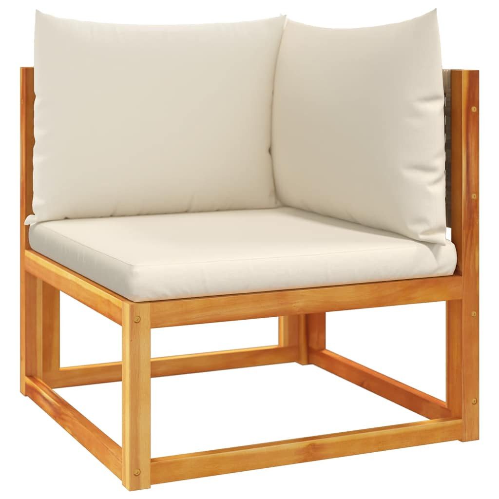 vidaXL Loungesofa Gartensofa-Ecke mit Kissen Holz & Rattan, 1 Teile