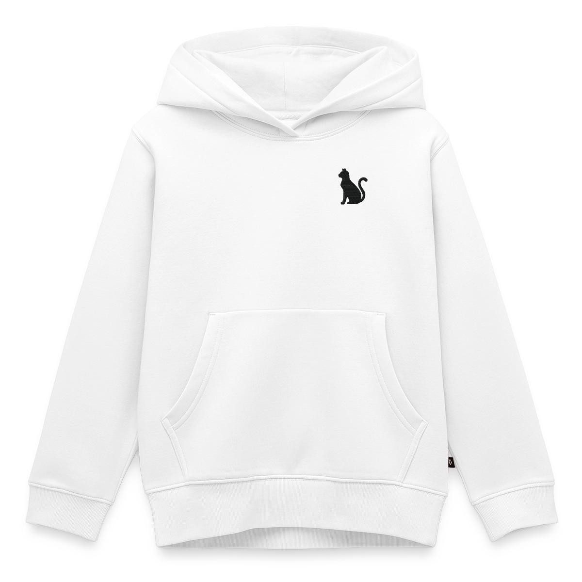 Spreadshirt Hoodie Katzen Silhouette Bestickt Kinder Premium Hoodie (1-tlg)
