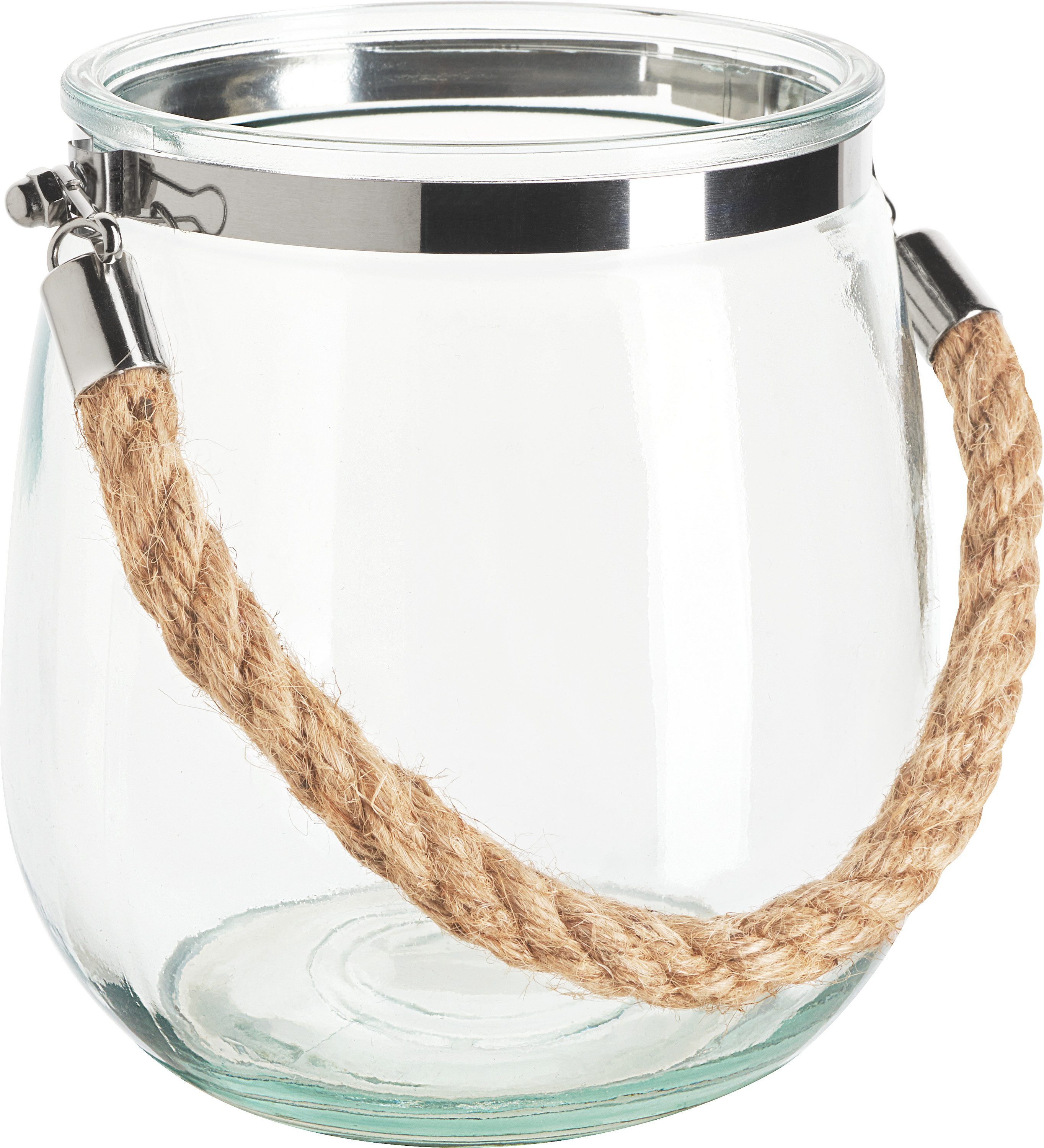 VBS Windlicht Windlicht-Glas mit Kordel, ca. H 14 cm günstig online kaufen