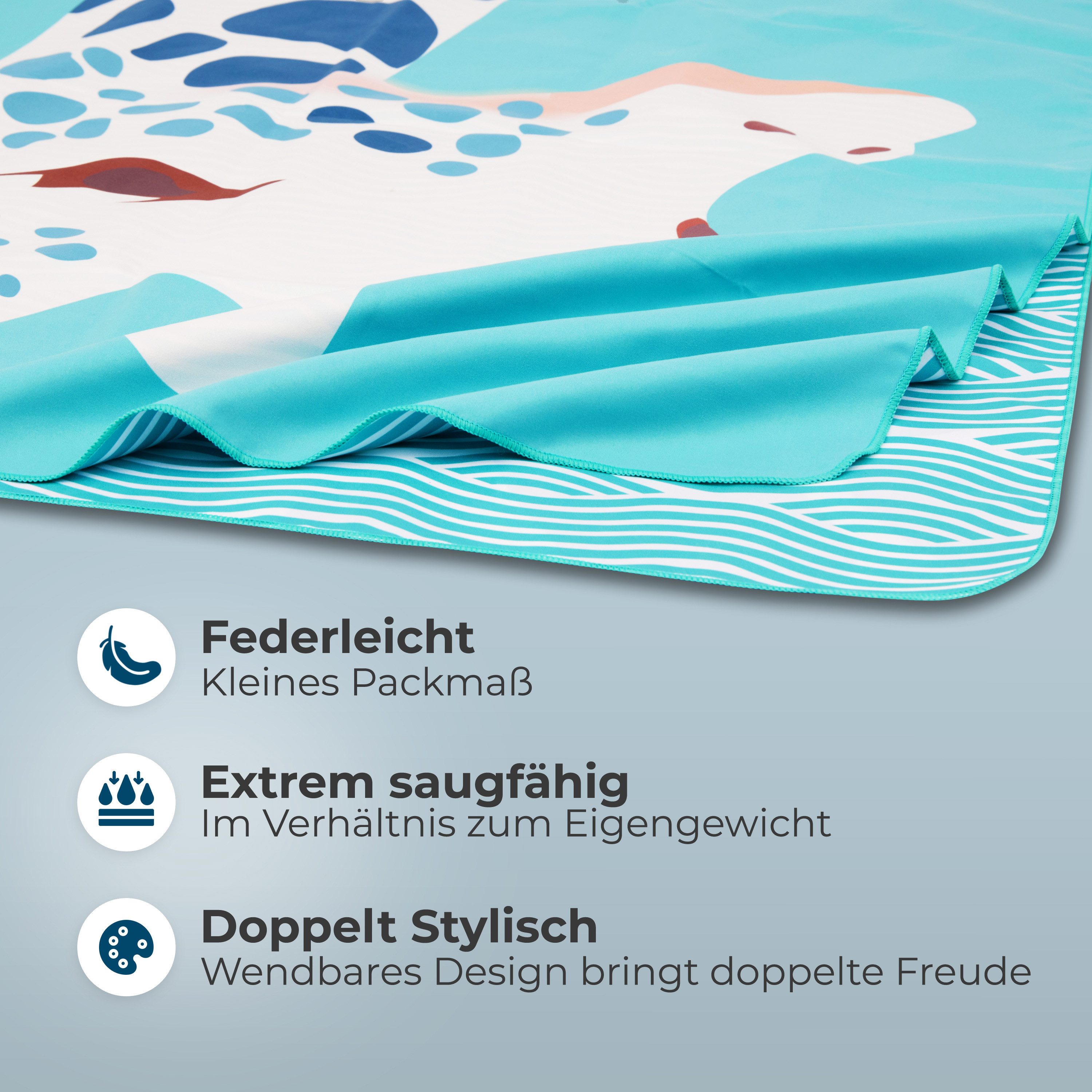NirvanaShape Strandtuch Reise Handtuch Strandtuch XXL - Strandhandtuch, Mikrofaser Badetuch