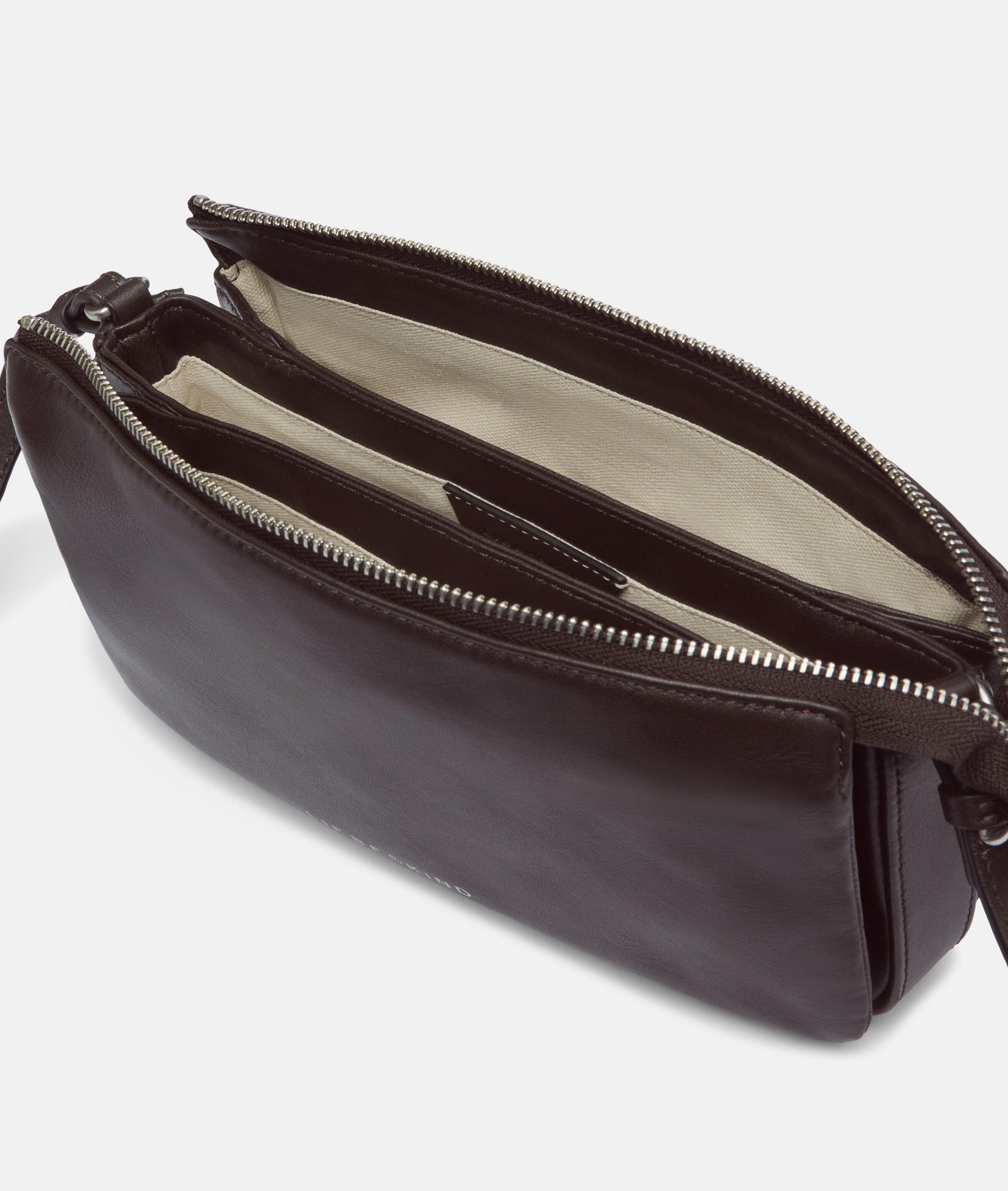 Liebeskind Berlin Umhängetasche Nina Crossbody S, Handliche Umhängetasche aus weichem Schafsleder