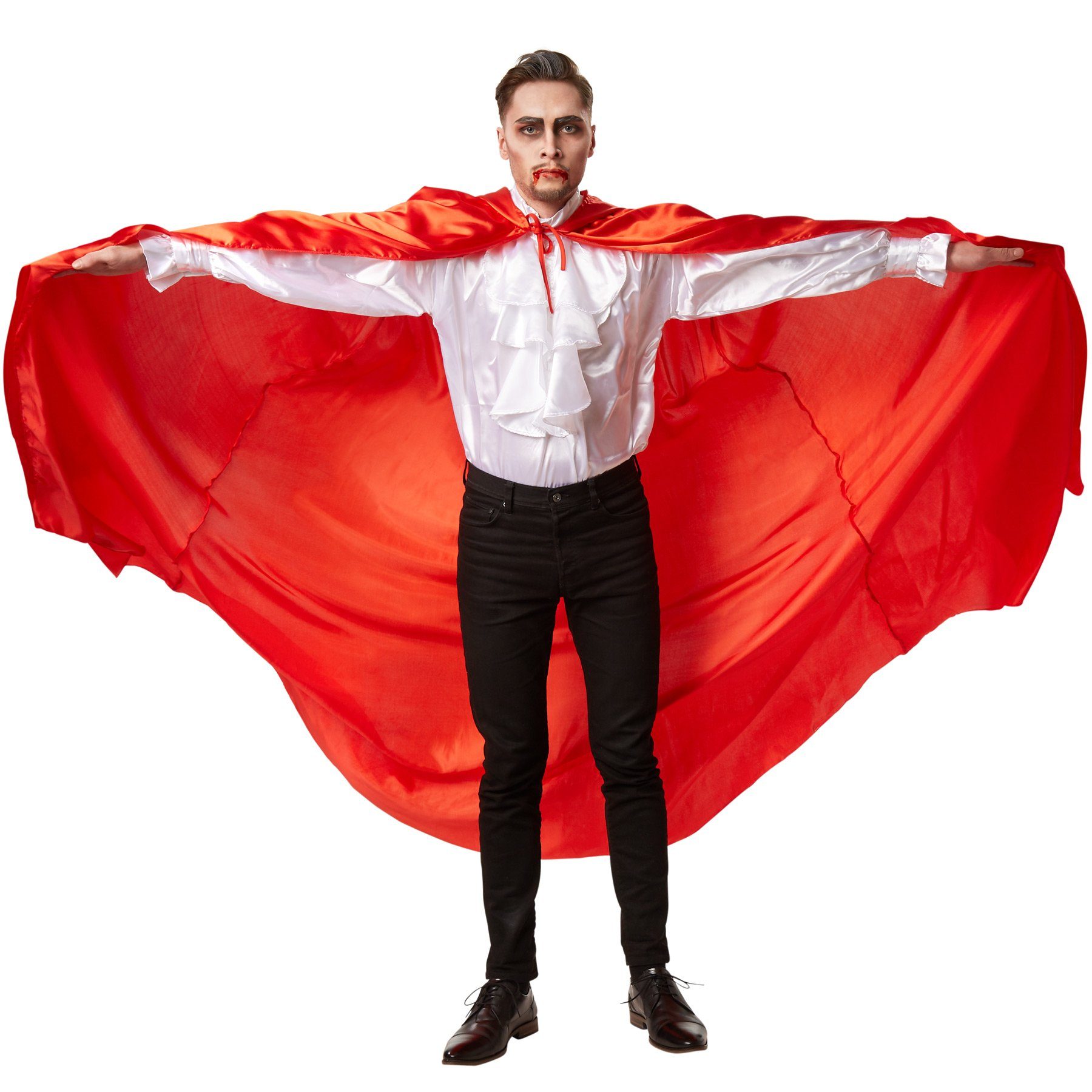 dressforfun Umhang Mystischer Umhang mit Kapuze, Ärmelloser, langer Umhang mit Schnürung