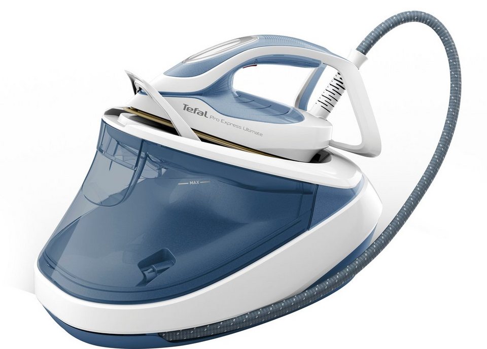 Tefal Dampfbügelstation GV9710 Pro Express Ultimate, 1200 ml Wassertank,  7,6 Bar Druck, konstante Dampfabgabe: 155 g/Min, Dampfstoß: 580