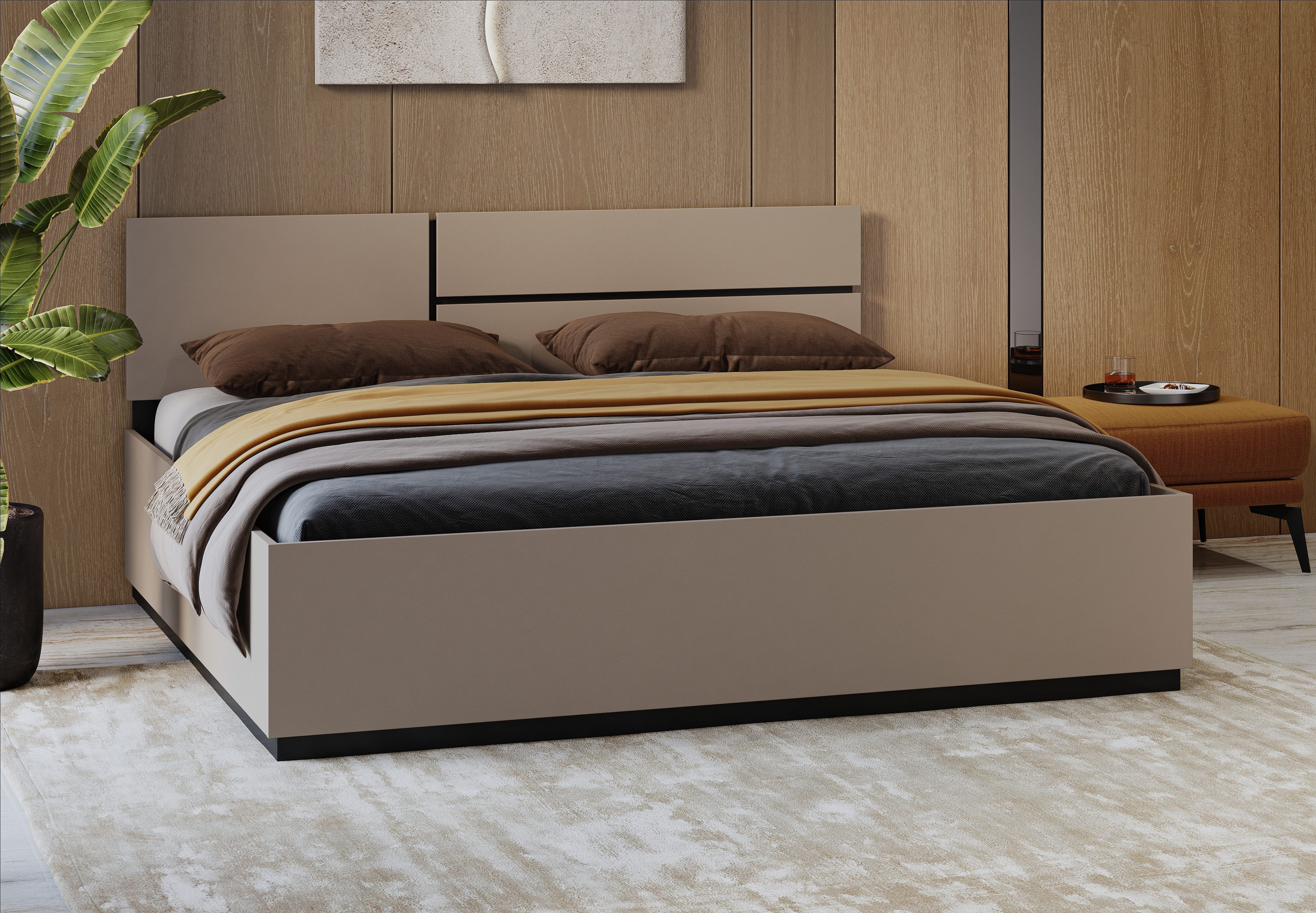 OTTO home Bettgestell "Cross, moderner Bettrahmen" Doppelbett in zwei Gröss günstig online kaufen