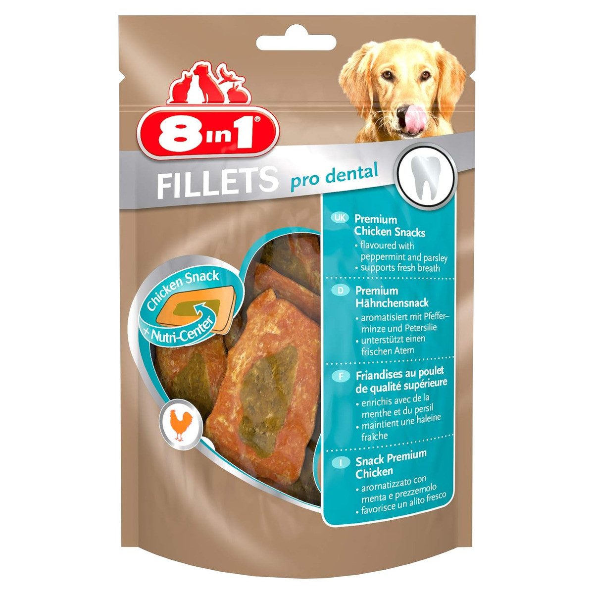 8in1 Fillets Pro Dental 80 g, für: Hund