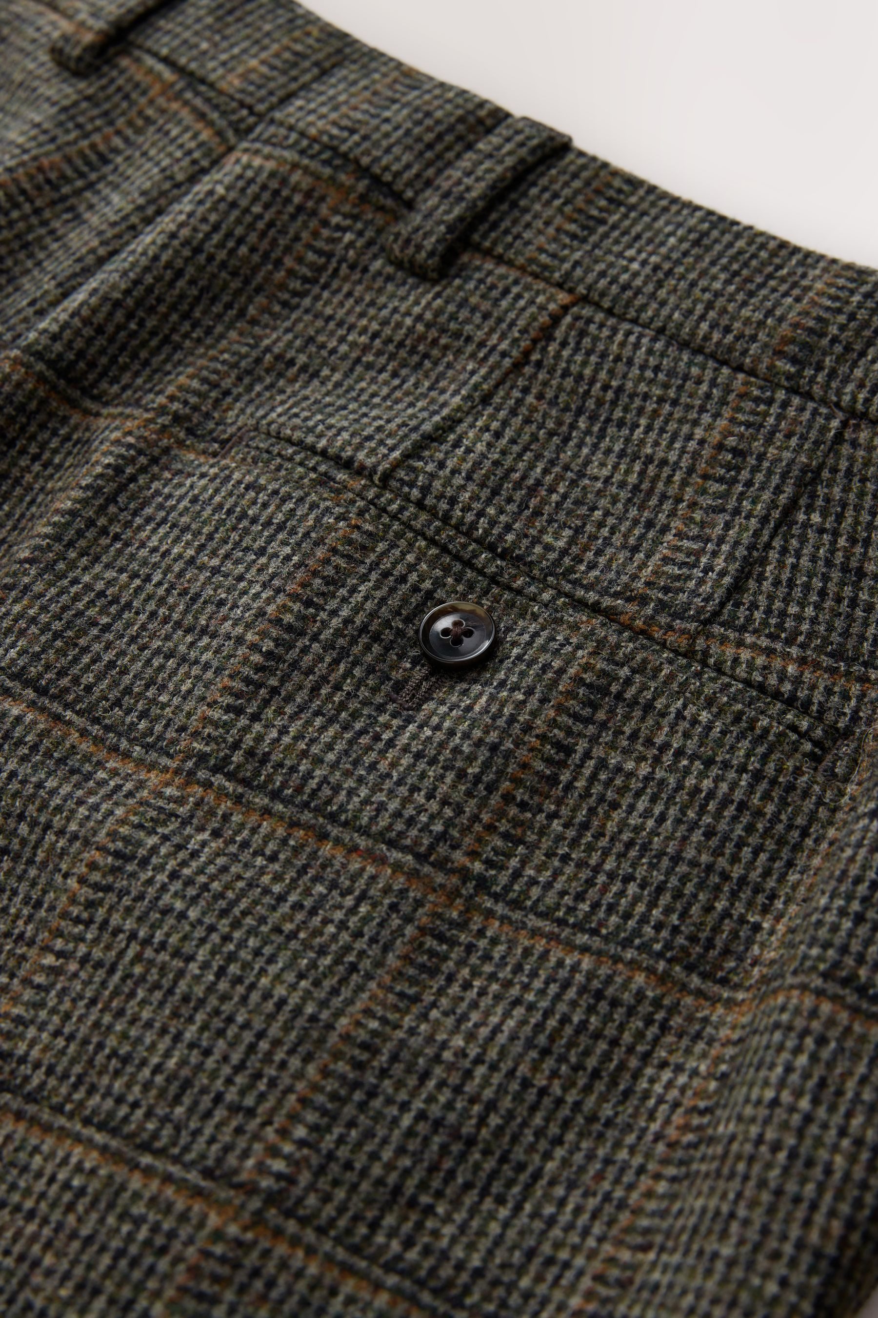 Next Anzughose Signature Karierte Anzughose, Tweed-Wolle (1-tlg)