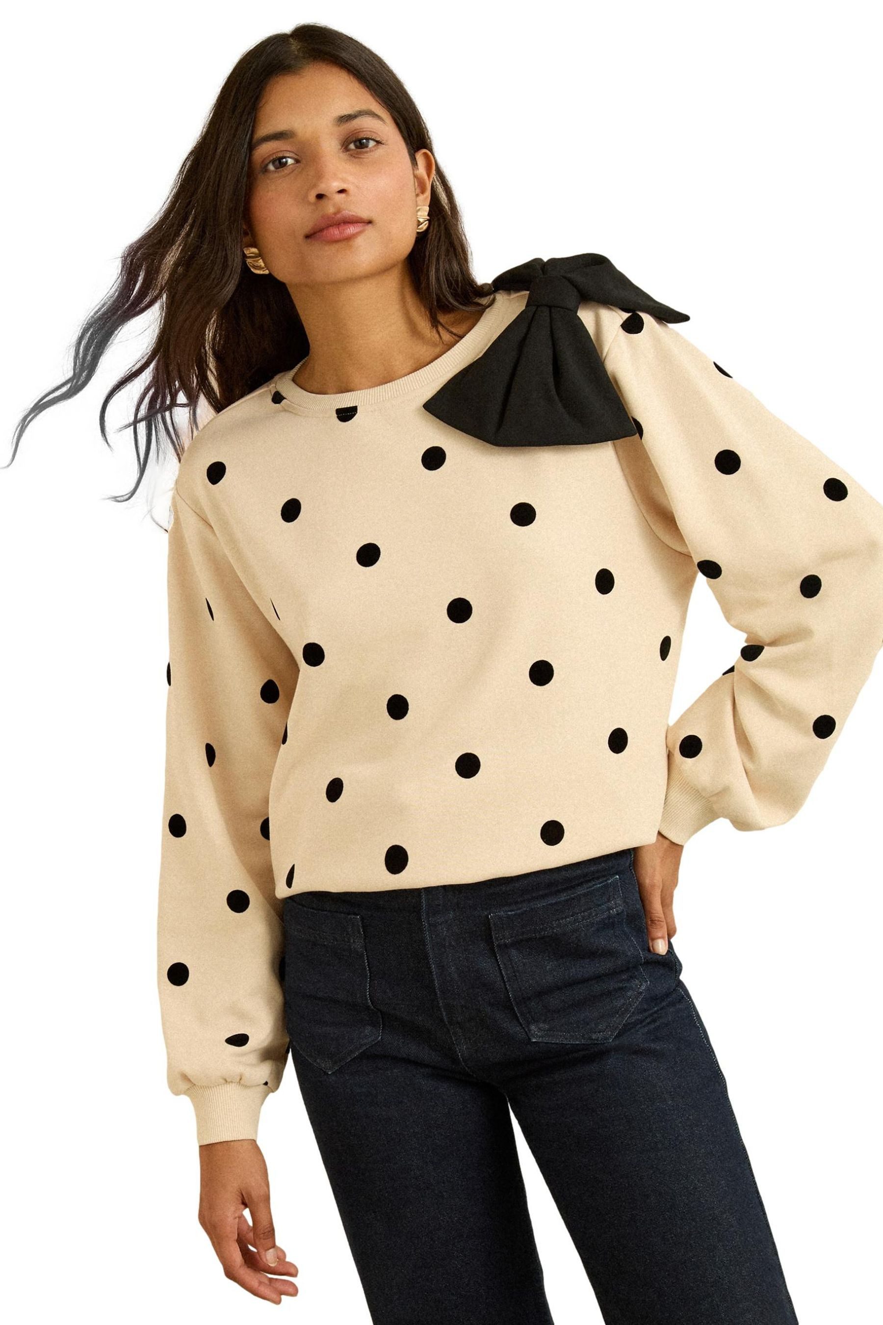 Sweatshirt Love & Roses Sweatshirt mit Schleife