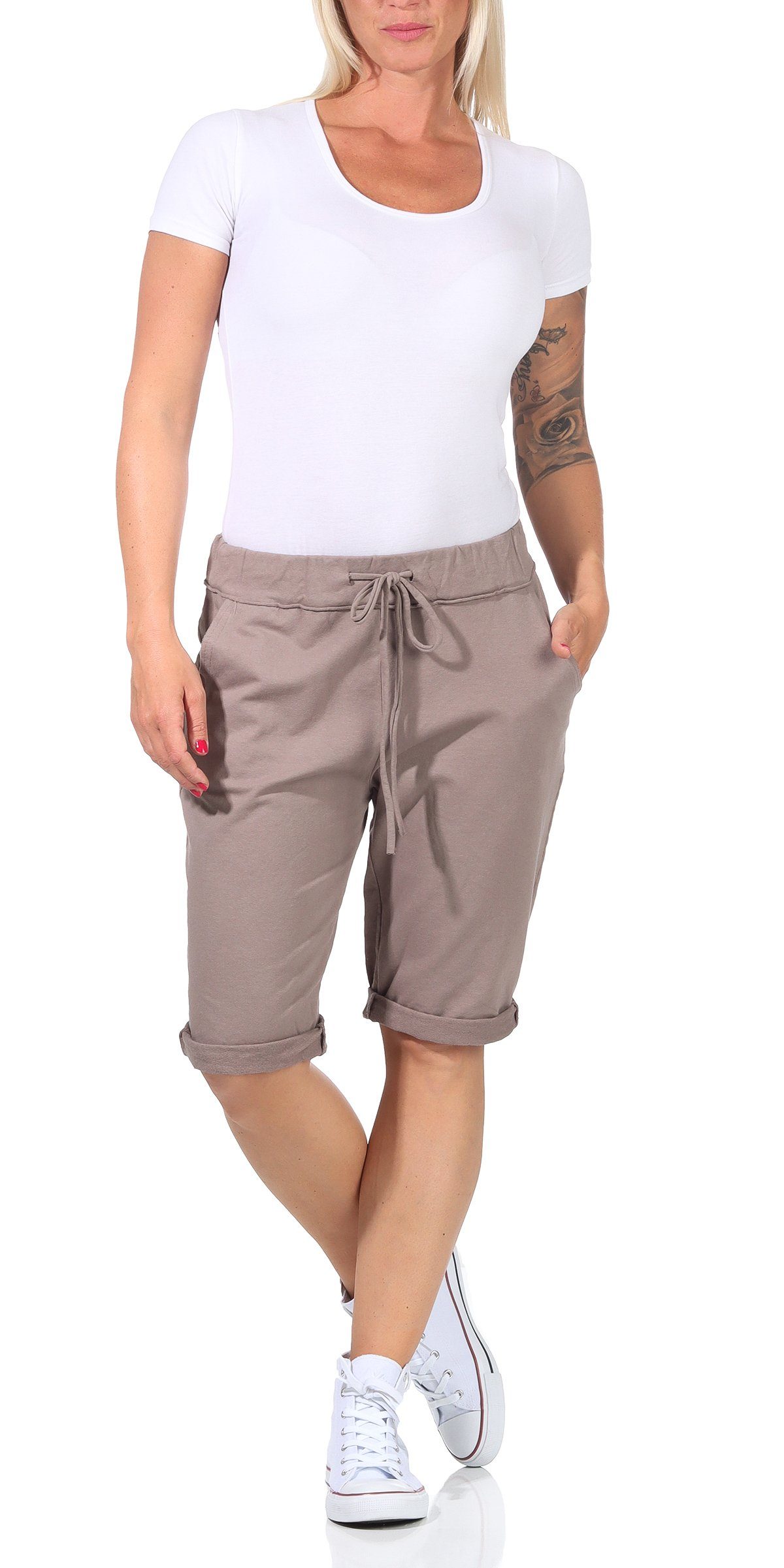 CLEO STYLE Bermudas Sweat Bermuda 1212 Schlamm 36-40 günstig online kaufen