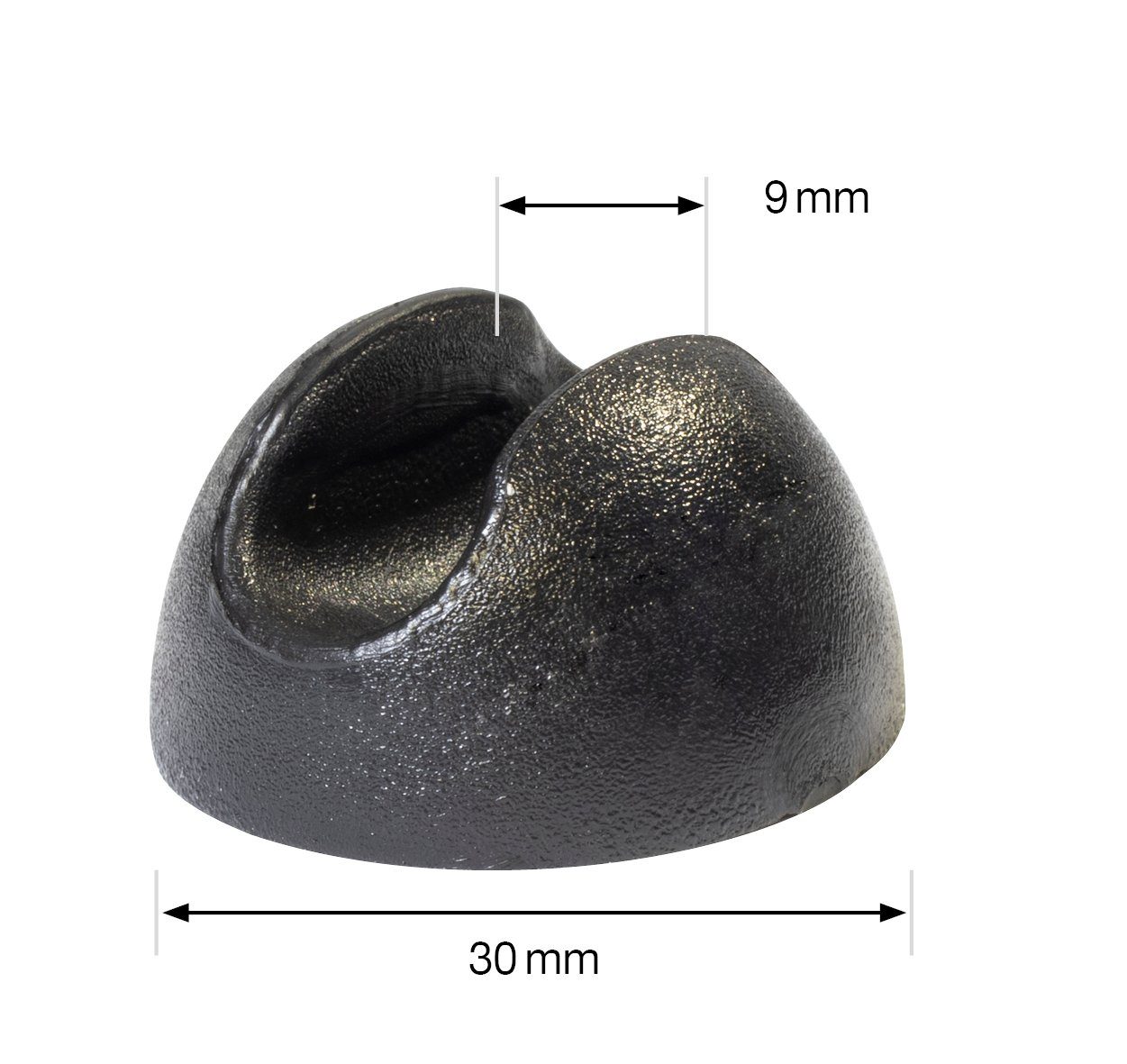 WAGNER design yourself Klick-Gleiter Bodenschoner/Bodenschützer für HAIRPIN LEGS Ø 30 x 20 mm für Rohre Ø 9 mm, hochwertiger Kunststoff, schwarz, schützt alle Böden vor Kratzern
