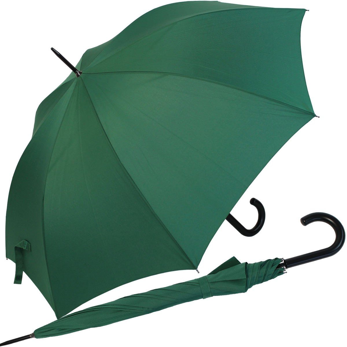 RS-Versand Langregenschirm großer stabiler Regenschirm mit Auf-Automatik, für Damen und Herren in vielen modischen Farben grün