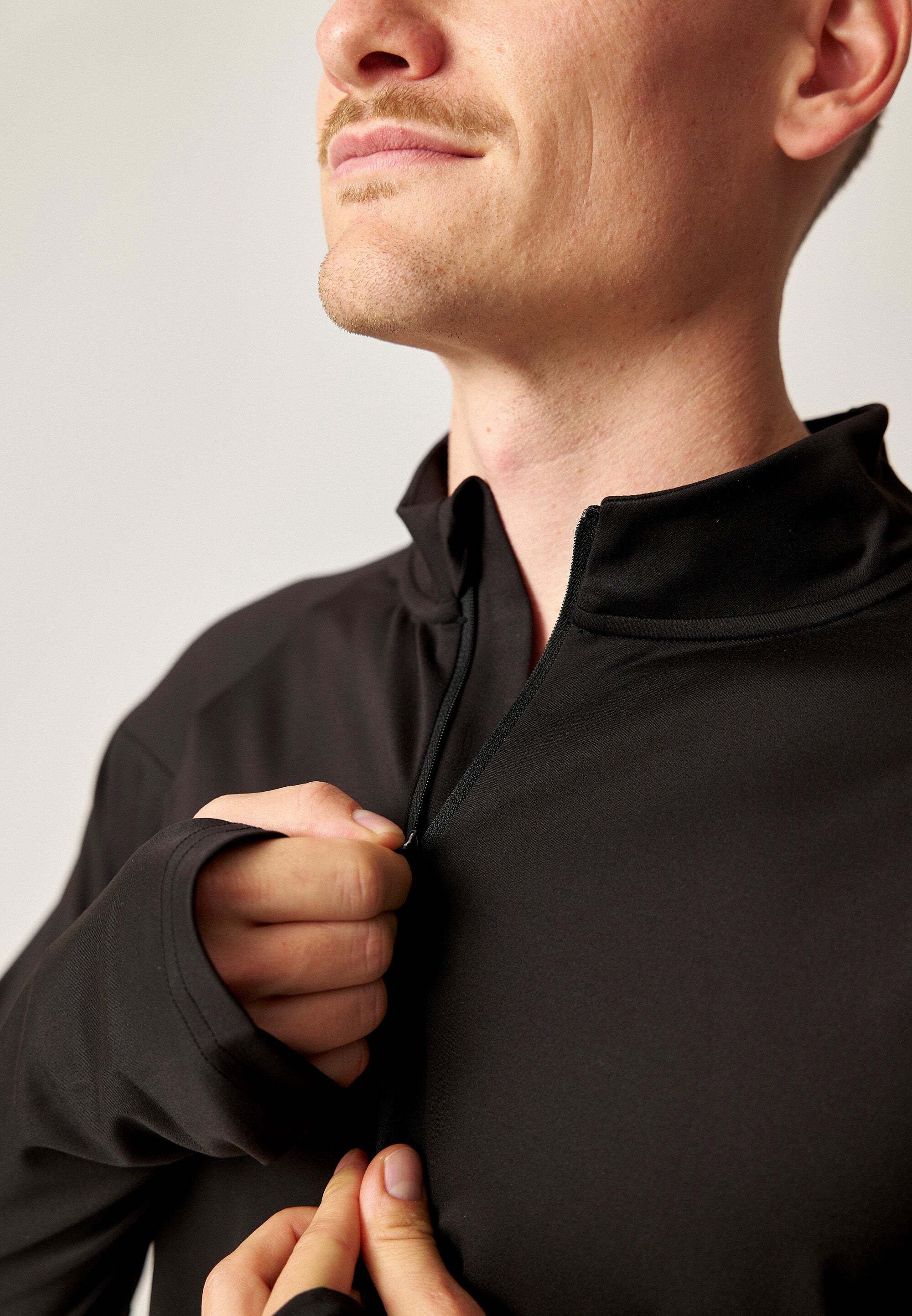 SNOCKS Trainingsshirt Sportshirt langarm Herren Fitnessshirt (1-tlg) aus atmungsaktivem und schnell trocknendem Material