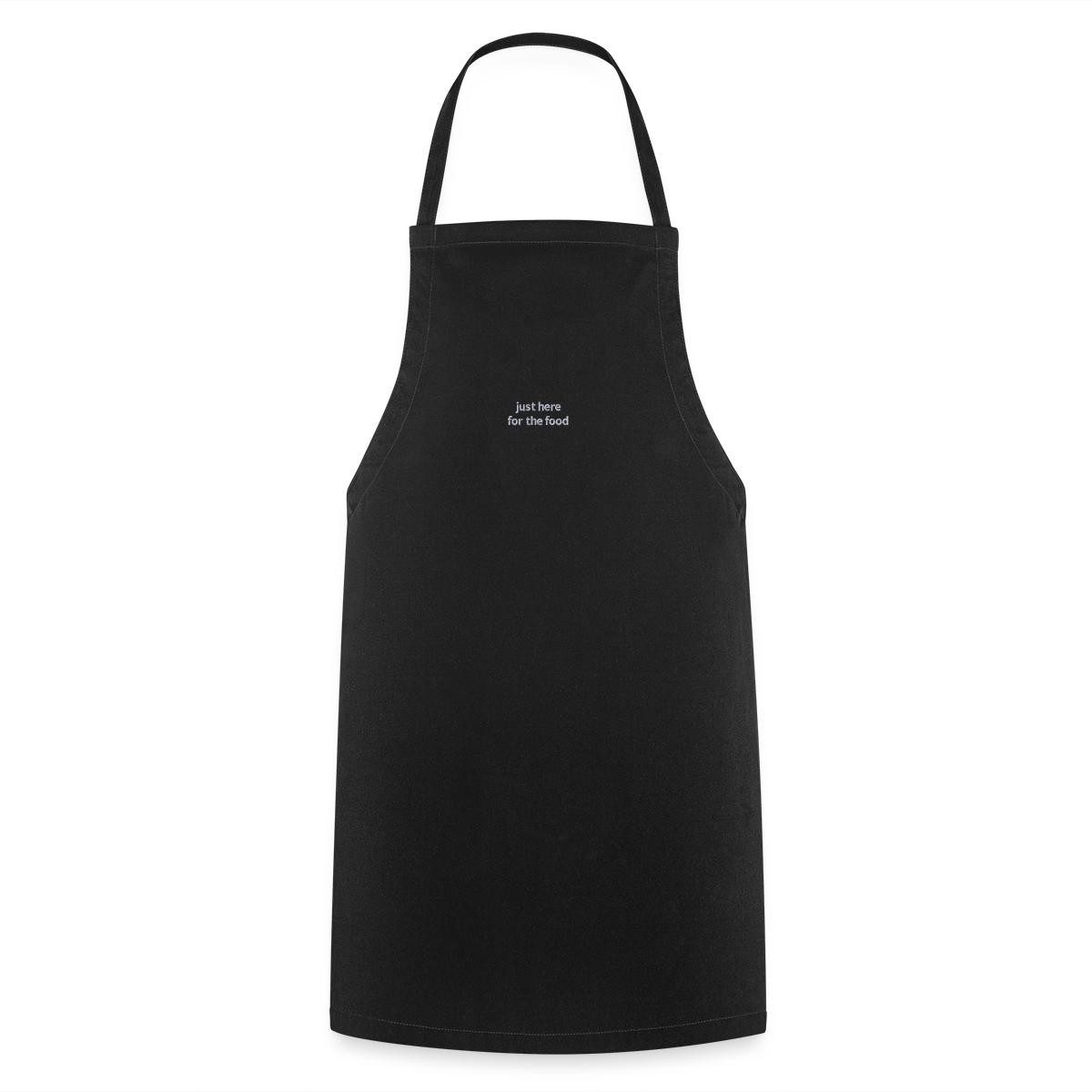 Spreadshirt Kochschürze Gesticktes Just Here For The Food Design Kochschürze, (1-tlg)