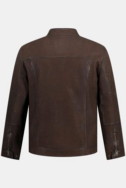 JP1880 Lederjacke Lederjacke echtes Lammnappaleder Stehkragen Zipper