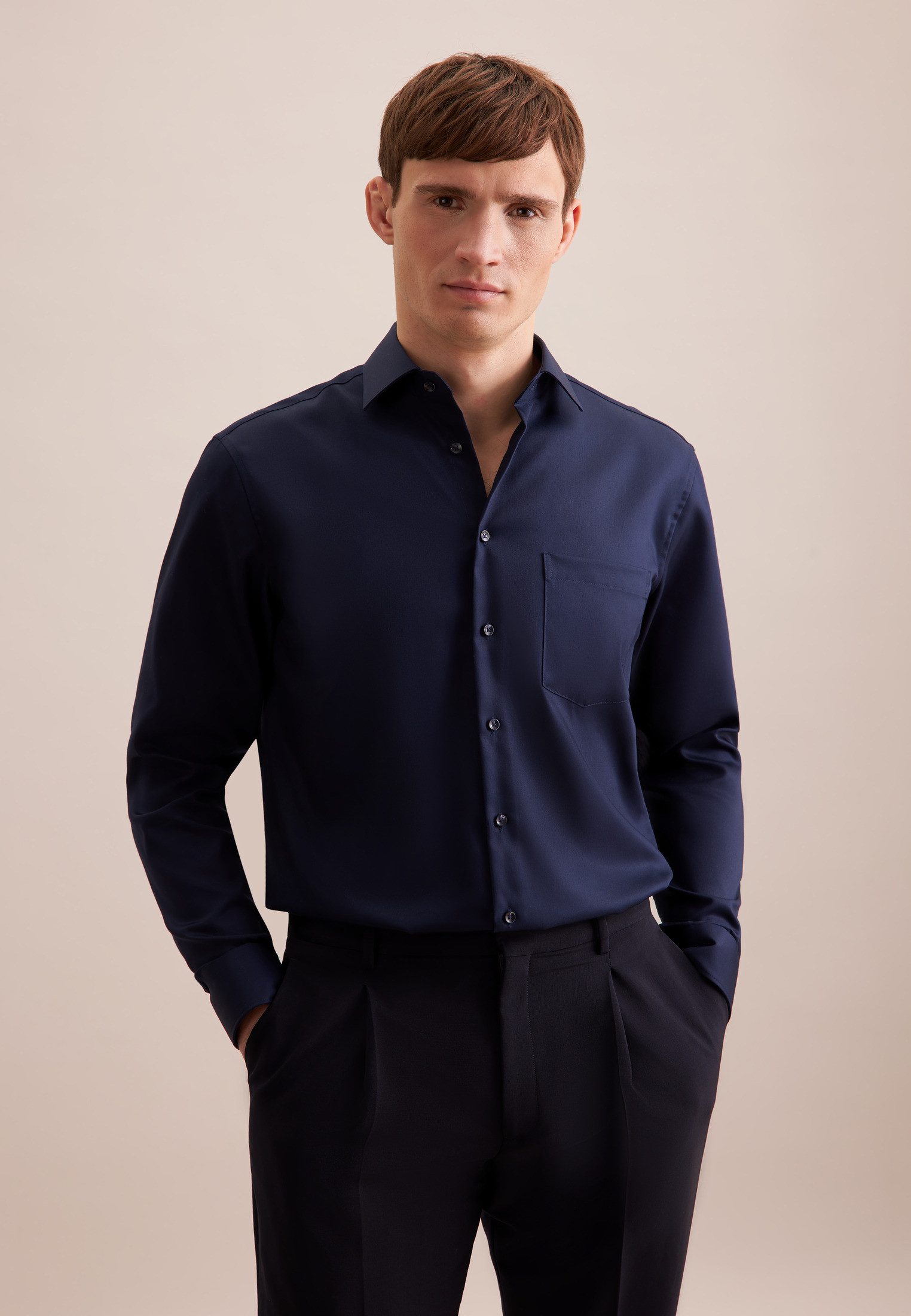 seidensticker Businesshemd Schwarze Rose Regular 1/1 Kentkragen Uni günstig online kaufen