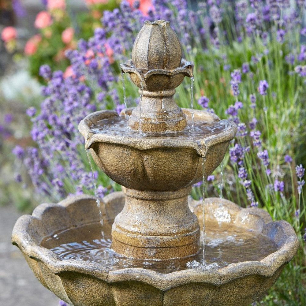 Smart Garden Zierbrunnen Wasserspiel Hybrid-Solarbrunnen 98 cm Kingsbury, (1 St)