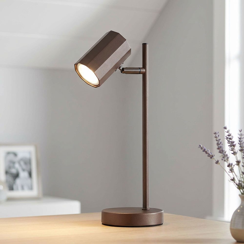 GLOBO LIGHTING Schreibtischlampe, Leuchtmittel nicht inklusive, Schreibtischlampe Nachttischleuchte Tischlampe bronze Leselampe