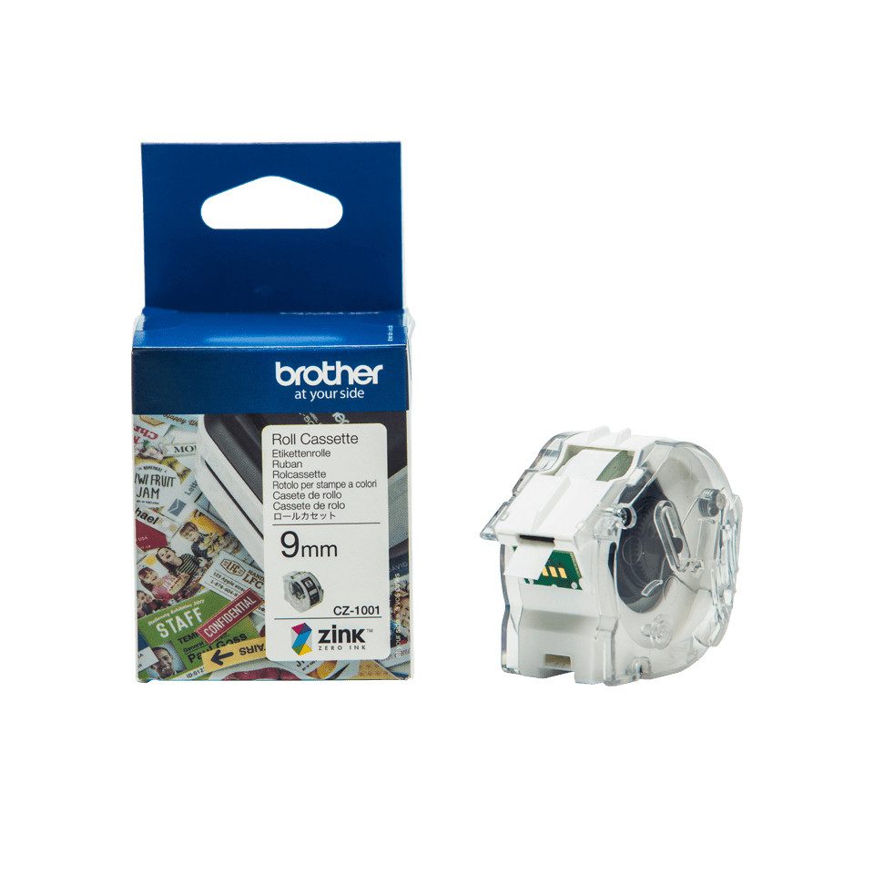 Brother Farbetikettenrolle CZ-1001 BxL 9mm x 5m Tintenpatrone